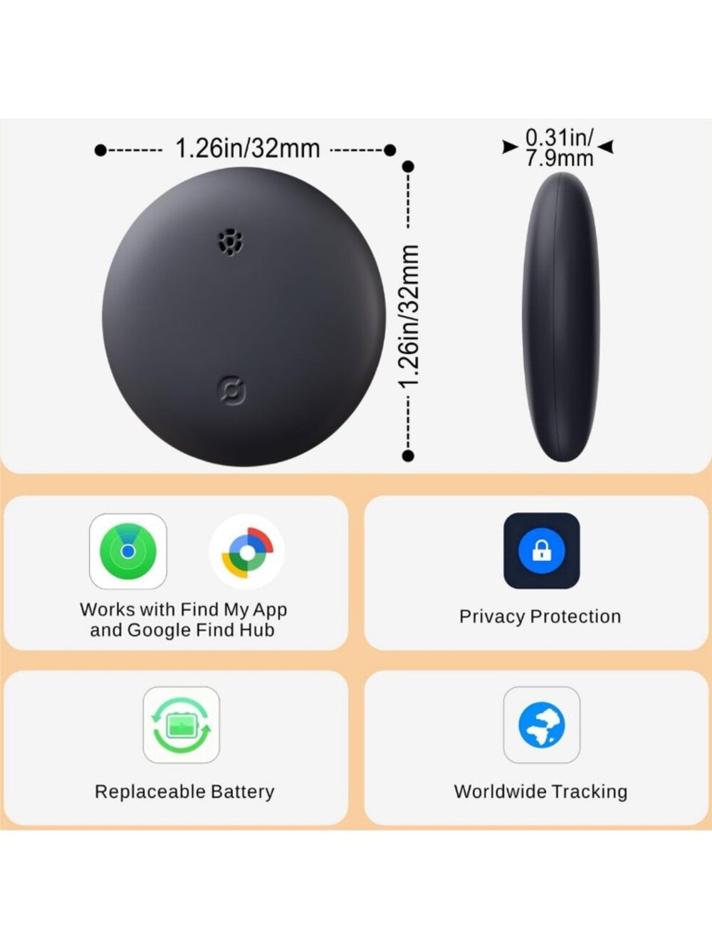 2026 Android Tracker Tags - 4 Pack, Dual-System Compatible for Android & iOS - Picture 6 of 8